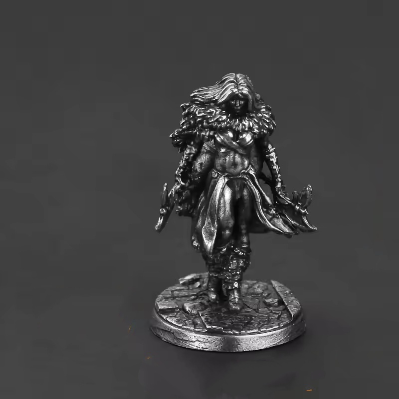 Board Game Vikings - Biały mosiężny model miniaturowej figurki wikinga,