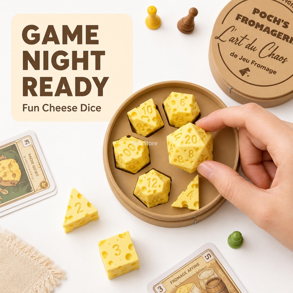 Board Game Review - Kreatywny Zestaw Nieregularnych Kostek Serowych D4