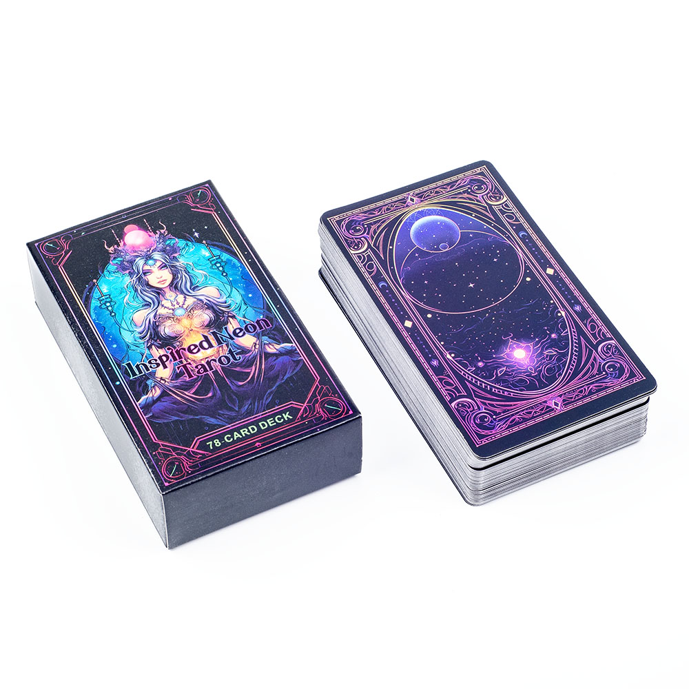 Board Game Quantum - Inspired Neon Tarot Deck 78 Kart