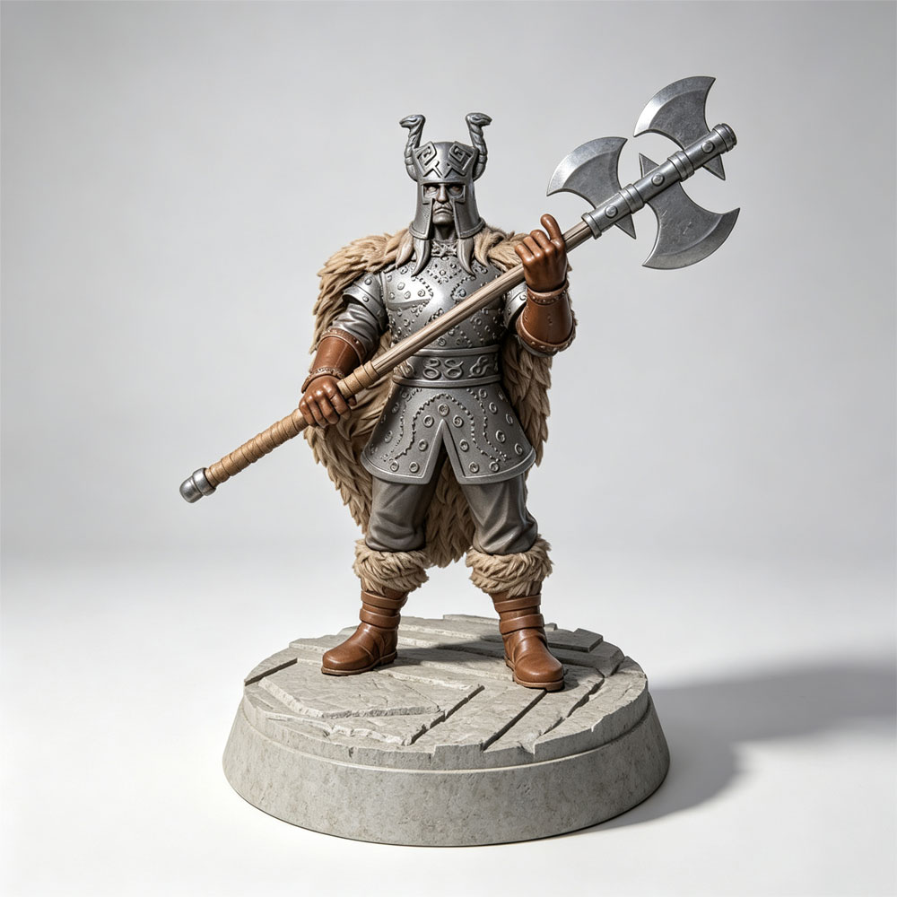 Board Game Vikings - 1/24 Nordycki wiking, wojownik z toporem,