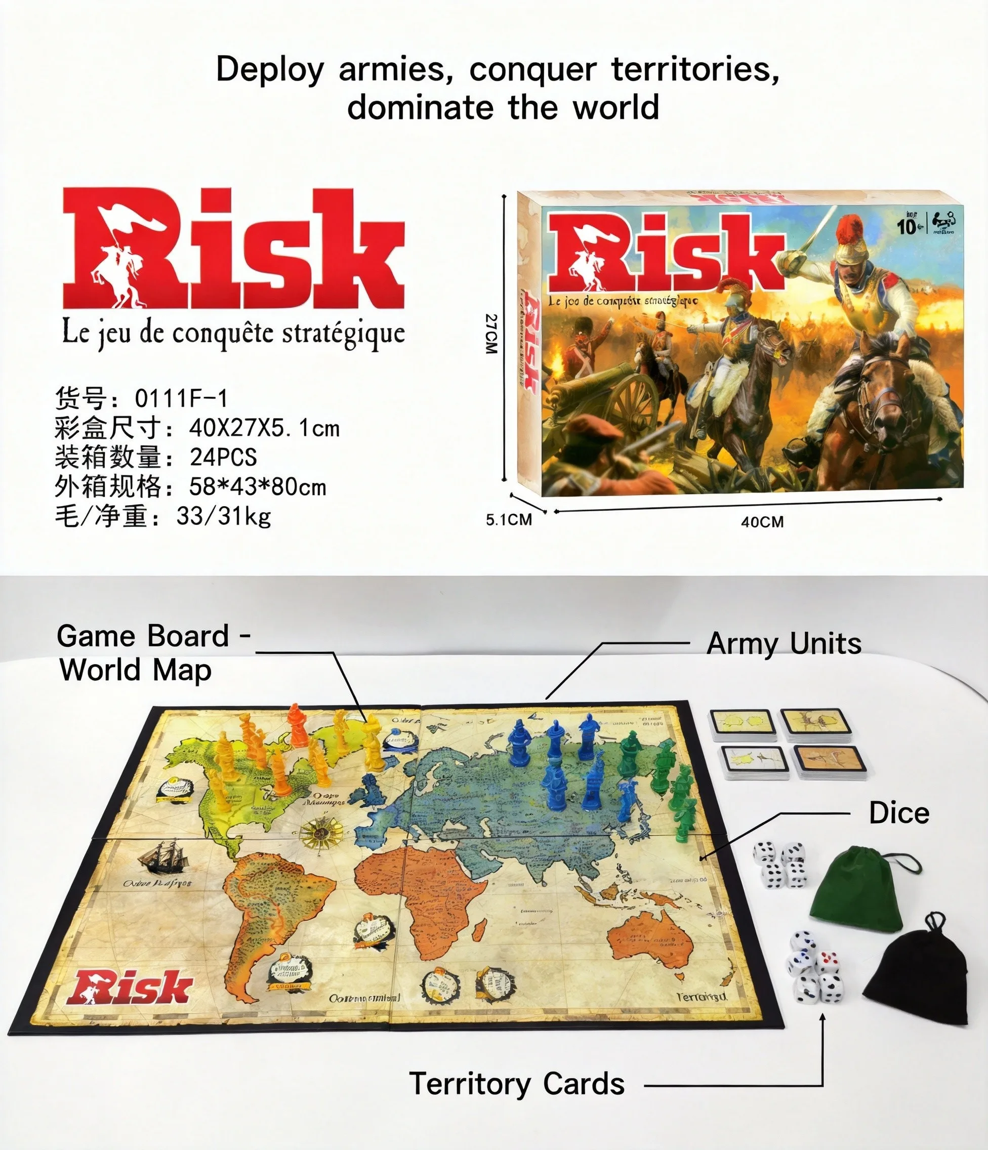 Francuska gra planszowa Risk,  – Board Game Risk recenzja i cena